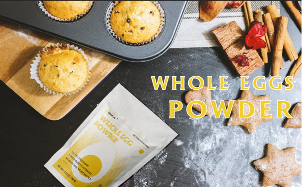 ORGFUN Whole Eggs Powder, Just One Ingredient, Pasteurized Made in USA Great for Baking , 8.82 Oz - Whole Egg Powder