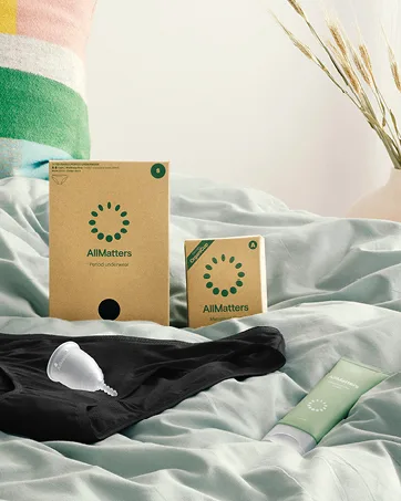 OrganiCup Menstrual Cup by AllMatters - Size A/Small - Reusable Period Cup - Pad and Tampon Alternative - Light to Heavy Flow - Not Offered in California - AllMatters