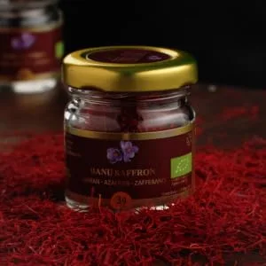 Organic Saffron - Banu Saffron Award Winning all Red Certified Organic Saffron Threads - 1 Gram (0.035 Ounce) 1.0 Grams - organic saffron