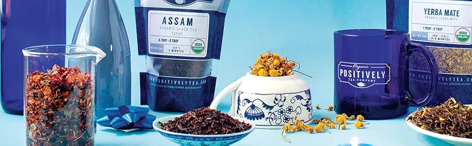 Organic Positively Tea Company, White Peony White Tea, Loose Leaf, 16 Ounce White Peony 1 Pound (Pack of 1) - tea footer