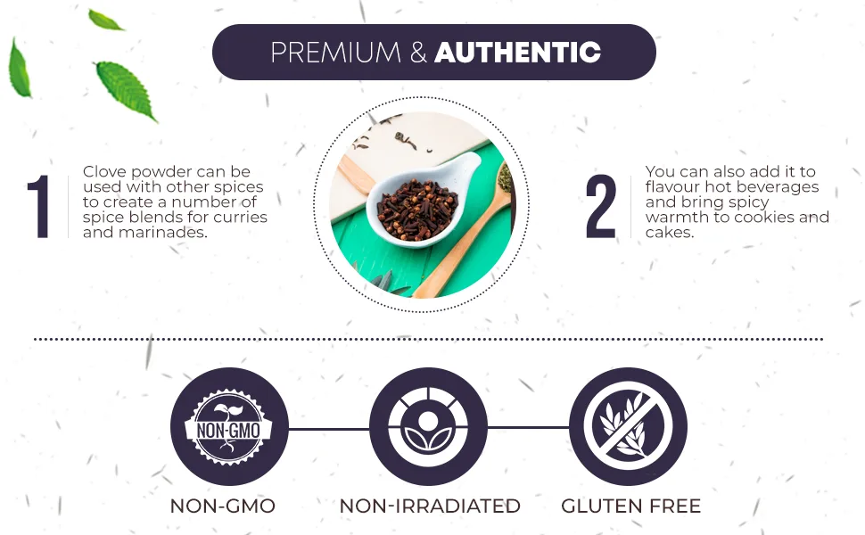 Organic Ground Cloves 3.5 oz, Premium Grade, Harvested from a USDA Certified Organic Farm in Sri Lanka. - Artboard 4