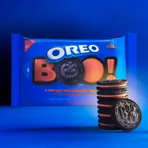 OREO Orange Creme Chocolate Sandwich Halloween Cookies, 5 Halloween Cookie Designs, 1 - 1.25 lb Pack - image