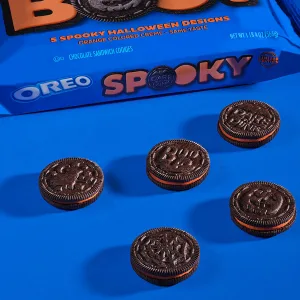OREO Orange Creme Chocolate Sandwich Halloween Cookies, 5 Halloween Cookie Designs, 1 - 1.25 lb Pack - image