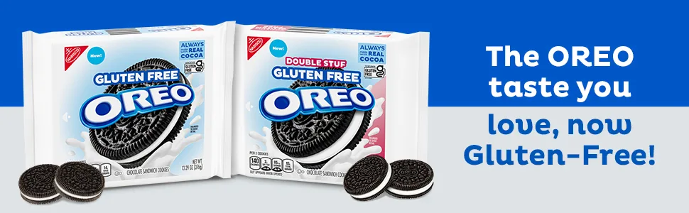 OREO Double Stuf Gluten Free Chocolate Sandwich Cookies, 14.03 oz - image