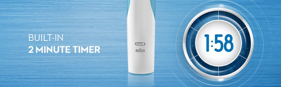 Oral-B Vitality Dual Clean Rechargeable Electric Toothbrush - Built-in 2-Minute Timer.