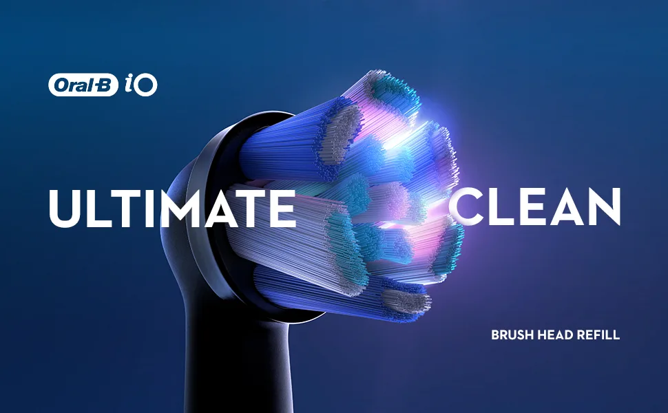 Oral-B iO Ultimate Clean Replacement Brush Heads, White, 2 Count Ultimate Clean Refills (2ct) White - Ultimate clean