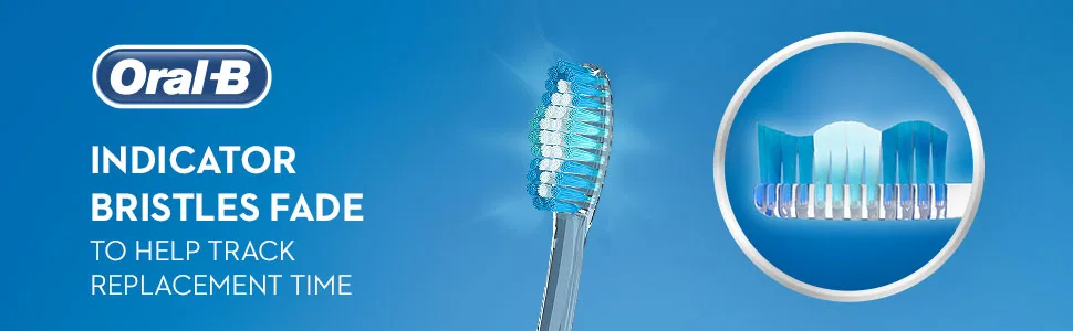 Oral-B Indicator Color Collection Manual Toothbrush, Soft, 2 Count 2 Count (Pack of 1) - Indicator bristles fade to help track replacement time