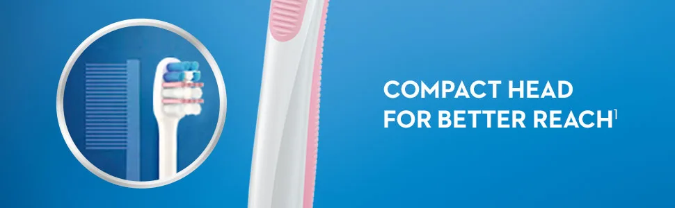 Oral-B Gum Care Compact Toothbrush, Extra Soft, 2 Count White 2 Count (Pack of 1) - Compact head for better reach