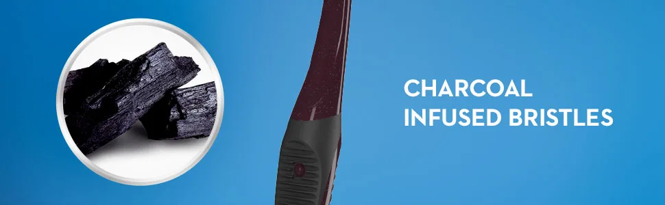 Oral-B Charcoal Toothbrush Whitening Therapy, Medium 2ct - Charcoal infused bristles