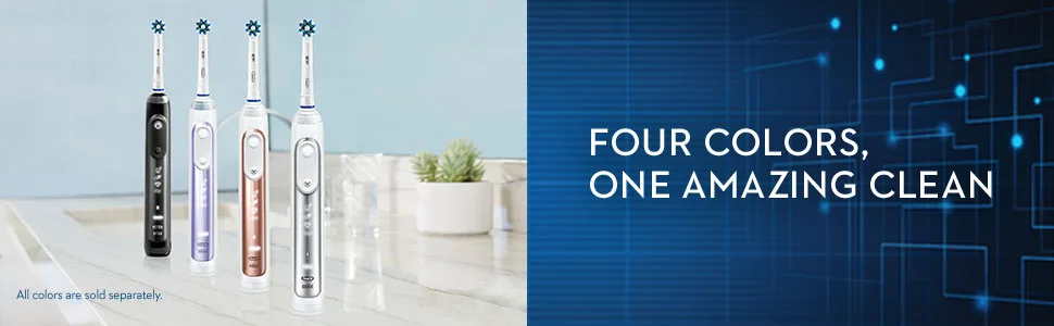 Oral-B 7500 Electric Toothbrush with Replacement Brush Heads and Travel Case, White Electric toothbrush kit White - Includes three unique brush heads for a variety of oral care needs.