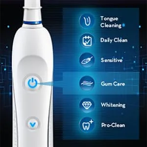 Oral-B 7000 SmartSeries Electric Toothbrush with Bluetooth Connectivity and Travel Case, White Handle - 6 brushing modes