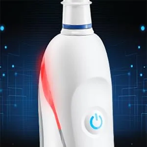Oral-B 7000 SmartSeries Electric Toothbrush with Bluetooth Connectivity and Travel Case, White Handle - Visible pressure sensor helps protect gums