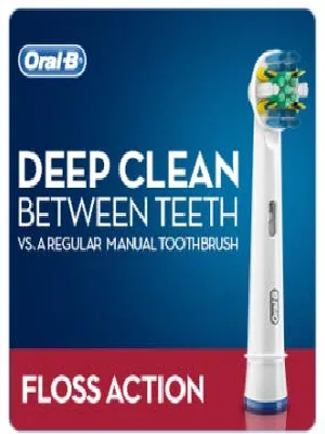 Oral B Floss Action Replacement Heads, 4 ct - Oral-B Floss Action Electric Toothbrush Replacement Heads 4 pack