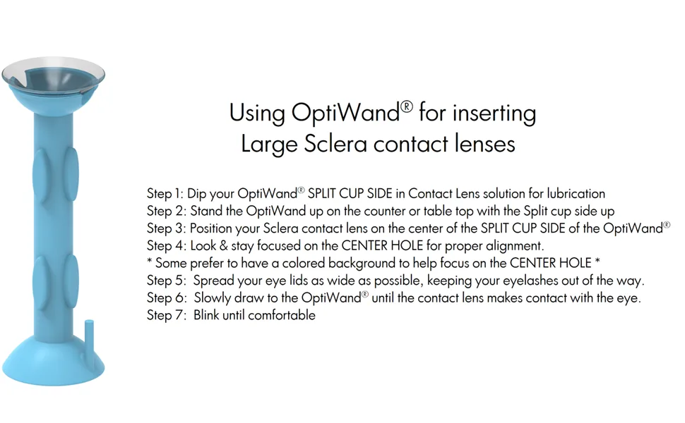 OptiWand 2 Pack Soft Contact Lens Insertion & Removal Tool. Not a Suction Cup for Soft Lens Removal. It Will Help Pinch The Soft Lens. Eye Lens Installer Extractor Applicator Remover Inserter Device - OptiWand soft contact lens tool
