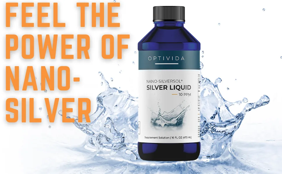 Optivida Health- Colloidal Nano Silver Liquid for Immune Support, All Natural & Promotes A Healthy Immune System SOL Liquid Solution 10PPM (1 Pack) 16 Fl Oz (Pack of 1) - nano silver liquid optivida