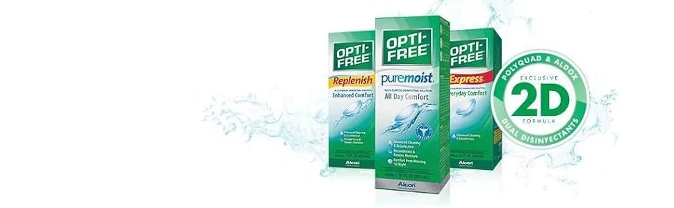 Opti-Free Replenish Multi-Purpose Disinfecting Solution With Lens Case, Lemon 10 Fl Oz - product information 1