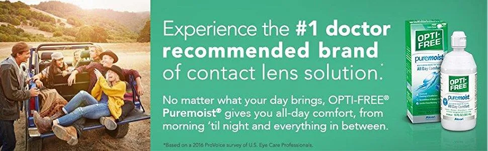 Opti-Free Puremoist Multi-Purpose Disinfecting Solution with Lens Case, 10-Ounces, 10 FL Oz (Pack of 1) - product information 1