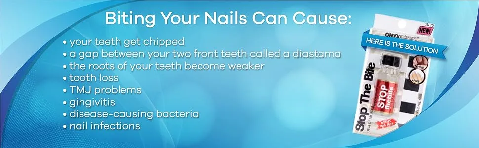 Onyx Professional "Stop The Bite" Nail Biting & Thumb Sucking Deterrent Polish 0.5 fl oz - Helps Nails Grow & Can Be Used As Top or Base Coat Single - product information 4