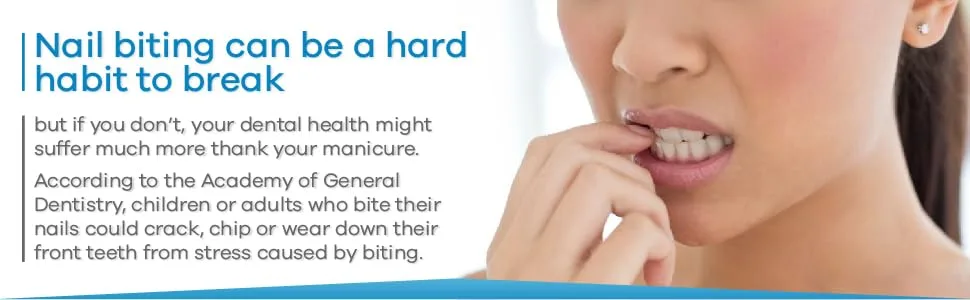 Onyx Professional "Stop The Bite" Nail Biting & Thumb Sucking Deterrent Polish 0.5 fl oz - Helps Nails Grow & Can Be Used As Top or Base Coat Single - Onyx Professional Stop the bite Nail Biting Cure Polish