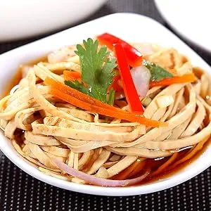 ONTRUE Dried Beancurd Srtips, Great Tofu, Soybean Noodle, Satisfied For Vegan, Good Source Of Protein, Non-Gmo, No Extra Adding, 10.58 Oz - 8978