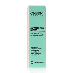 Onsen Secret Professional Nail Buffer, Ultimate Shine Nail Buffing Block w/ 3 Way Buffing Methods (Pack of 1) Japanese Nail Buffer 1 Pack - convenient, compact, nail buffer block, natural shine, repair damaged nails