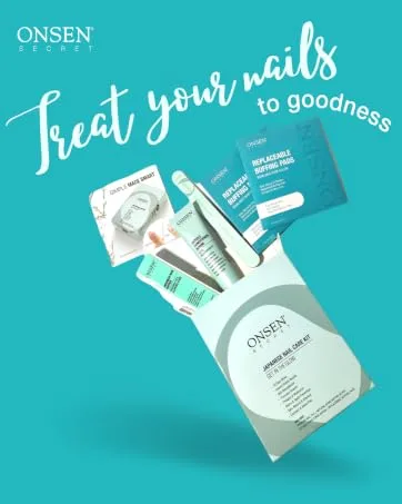 Onsen Secret Professional Nail Buffer, Ultimate Shine Nail Buffing Block w/ 3 Way Buffing Methods (Pack of 1) Japanese Nail Buffer 1 Pack - Japanese Nail Care Kit