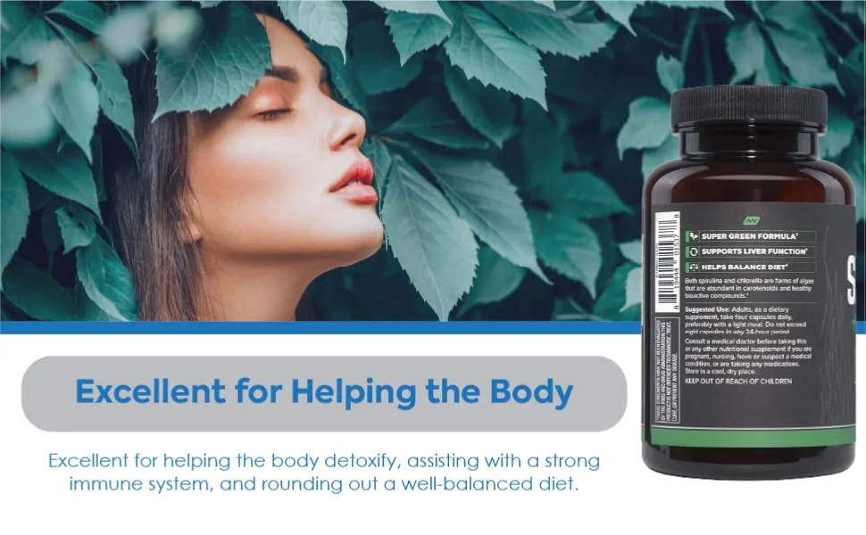 Onnit Spirulina and Chlorella: Nutrient Rich Greens Supplement (80ct) - Onnit Spirulina and Chlorella: Nutrient Rich Greens Supplement (80ct)
