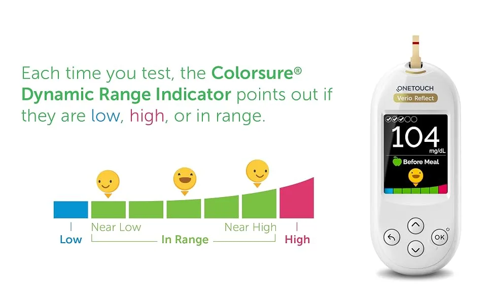 OneTouch Verio Test Strips for Diabetes Value Pack - Diabetic Test Strips for Blood Sugar Monitor | at Home Self Glucose Testing | 2 Packs, 30 Test Strips Per Pack - colorsure