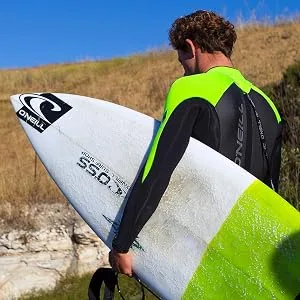 O'Neill Men's Epic 4/3mm Back Zip Full Wetsuit XL (C: 42.5"-47", W: 34.5"-30", H: 6'1") Black/Black/Black - product information 1