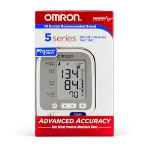 Omron 5 Series Upper Arm Blood Pressure Monitor 2-User, 100-Reading Memory, Soft Wide-Range Cuff, #1 Dr. Recommended by Omron - Omron