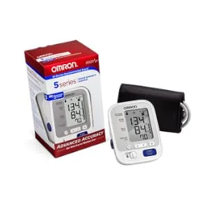 Omron 5 Series Upper Arm Blood Pressure Monitor 2-User, 100-Reading Memory, Soft Wide-Range Cuff, #1 Dr. Recommended by Omron - Omron