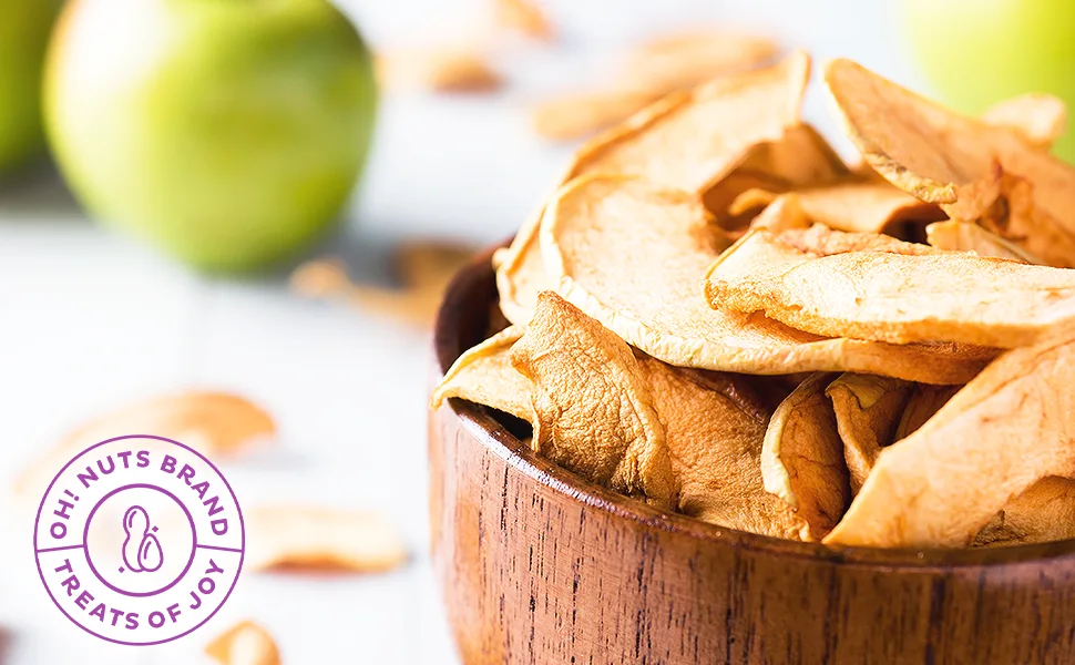 Oh! Nuts - Dried Apple - 26oz Bulk | Fresh Dehydrated Apple Fruit Bites for Baking & Snacking | Low Cholesterol, High Fibers, Rich in Vitamin A & C (Dried Apple Rings) - product information 6