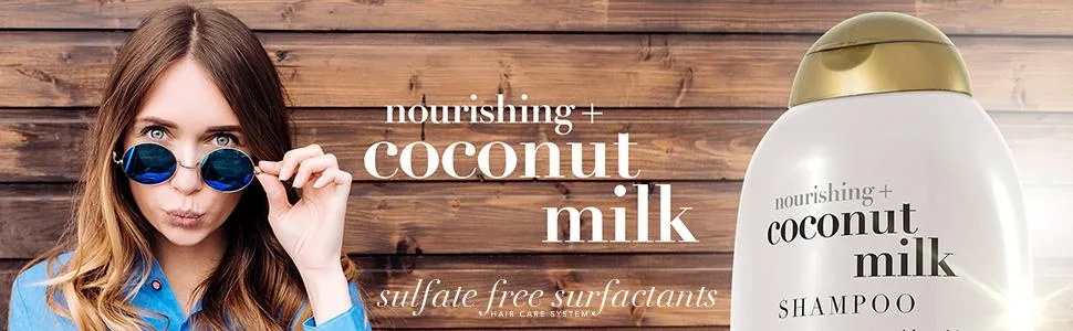 OGX Nourishing + Coconut Milk Shampoo & Conditioner Set, 13 Fl Oz (Pack of 2) (packaging may vary), White - product information 1