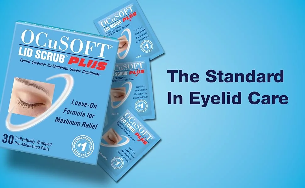 OCuSOFT Lid Scrub Plus, Pre-Moistened Pads, 30 Count - ocusoft, plus, pads, leave on, lid scrub, eyelid