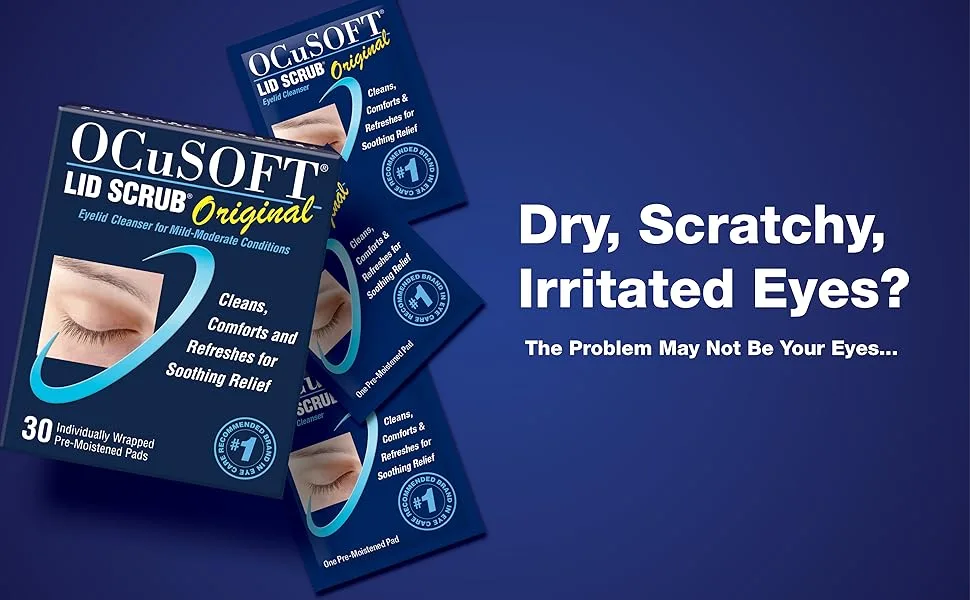 OCuSOFT Lid Scrub Original, Pre-Moistened Pads, 30 Count - lid scrub, ocusoft, eyelids