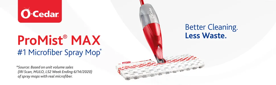 O-Cedar ProMist MAX Microfiber Refill, 1 Count (Pack of 1), White - promist max is the number 1 microfiber spray mop