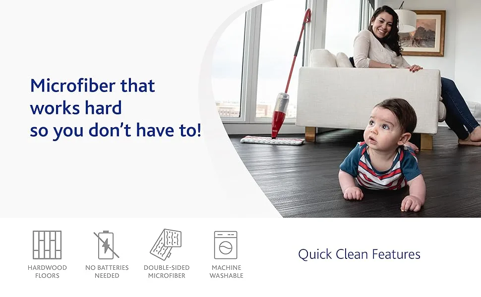 O-Cedar ProMist MAX Microfiber Refill, 1 Count (Pack of 1), White - spray mop features
