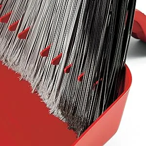 O-Cedar Pet Pro Broom & Step-On Dustpan PowerCorner, Red PowerCorner Pet Pro Broom & Dust Pan - pet pro