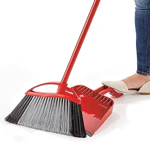 O-Cedar Pet Pro Broom & Step-On Dustpan PowerCorner, Red PowerCorner Pet Pro Broom & Dust Pan - pet pro