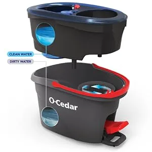 O-Cedar EasyWring RinseClean Spin Mop Microfiber Refill, 1-Pack, Blue - rinseclean breakout