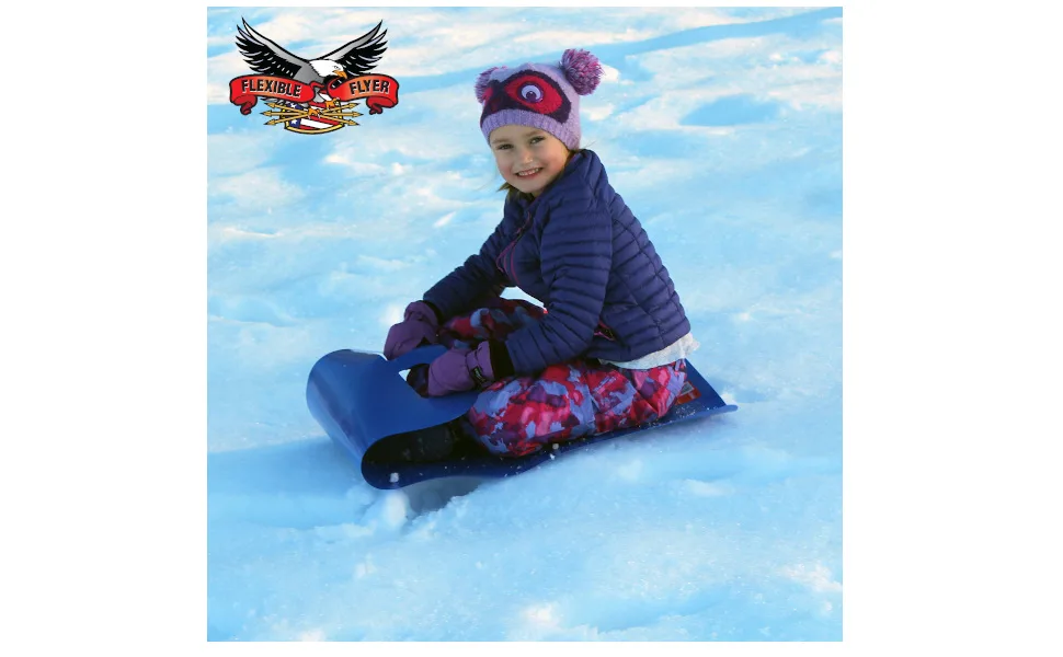 Flexible Flyer 611 Flying Carpet Lightweight Roll Up Snow Sled Portable Rolling Snow Slider, Blue - snow sled