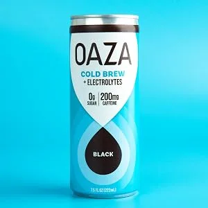 Oaza Variety Pack Cold Brew Coffee + Electrolytes - Great Tasting With Zero Sugar - Oaza cold brew electrolytes caffeine black oat milk cacao mocha