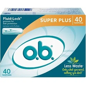 o.b. Applicator Free Digital Tampons, Super Plus - 40 Count, saSAXDS Super Plus Absorbency - product information 1