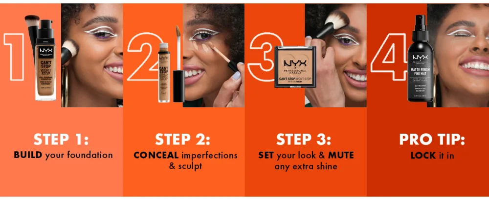 NYX PROFESSIONAL MAKEUP Can't Stop Won't Stop Mattifying Pressed Powder - Light 02 LIGHT - nyx can
