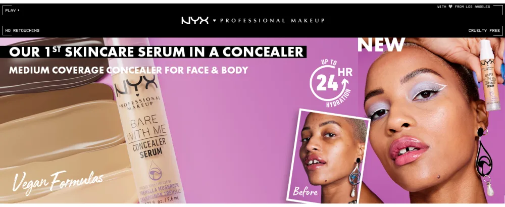 NYX PROFESSIONAL MAKEUP Bare With Me Concealer Serum, Up To 24Hr Hydration - Vanilla 03 VANILLA - bwmc bare with me concealer skincare serum underye