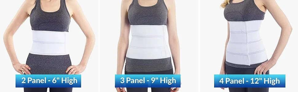 NYOrtho Abdominal Binder Lower Waist Support Belt - Compression Wrap for Men and Women (30" - 45") 3 Panel - 9" 3 Panel - 9" High 30-45 Inch (Pack of 1) - product information 2
