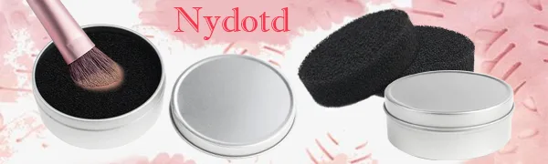 Nydotd 8pcs Makeup Brush Cleaner set - 2 Pack Makeup Brush Cleaner with 6pcs Replacement Sponge, Dry Makeup Brushes Cleaner Sponge Eye Shadow or Blush Color Removal Quickly Switch to Next Color - product information 1