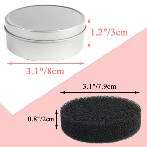 Nydotd 8pcs Makeup Brush Cleaner set - 2 Pack Makeup Brush Cleaner with 6pcs Replacement Sponge, Dry Makeup Brushes Cleaner Sponge Eye Shadow or Blush Color Removal Quickly Switch to Next Color - product information 5