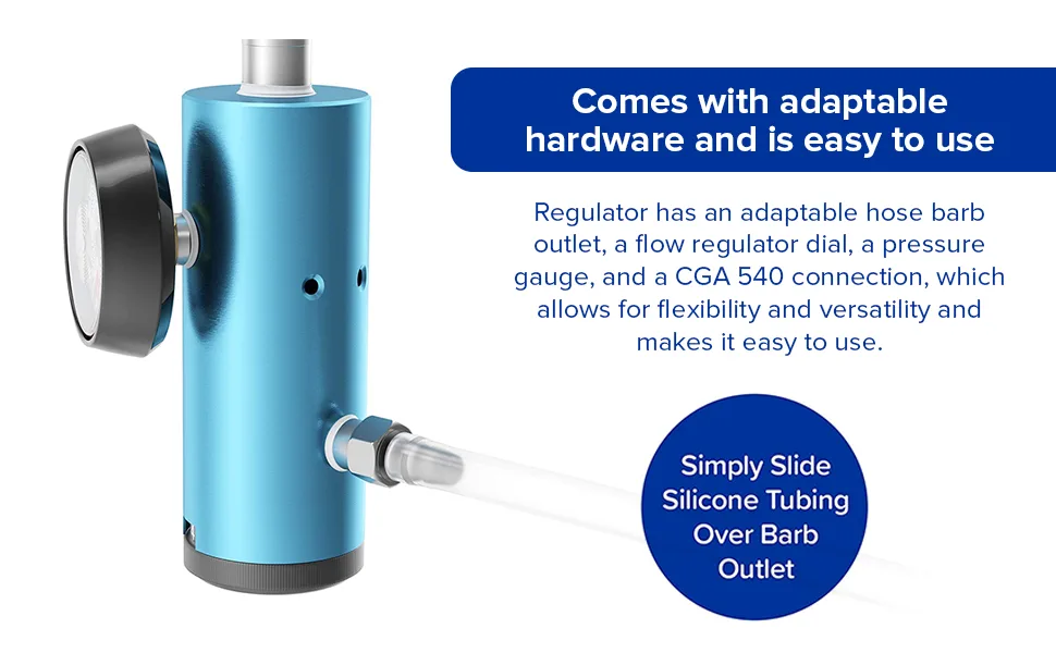 Nuvlsa Ozone Therapy Low Flow Oxygen Regulator  Easy to Use  Works with Ozone Generators  Compatible with Oxygen Cylinders up to 3,000 PSI  Wrench-Tightened Connection  CGA 540 - best quality sharpener handy suction base attaches firmly to counters safety lock guard your fingers
