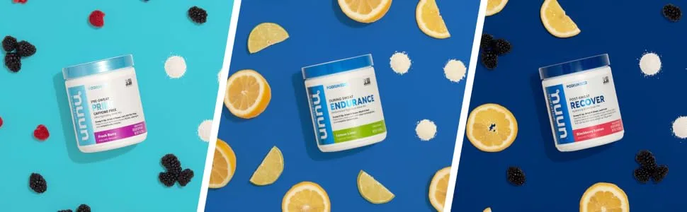 Nuun Endurance | Workout Support | Electrolytes & Carbohydrates (Lemon Lime, 16 Servings - Canister) Lemon Lime 16 Servings (Pack of 1) - Podium Series